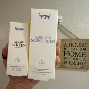 NWT Supergoop! Unseen sunscreen SPF 40 & FREE glow screen SPF 40